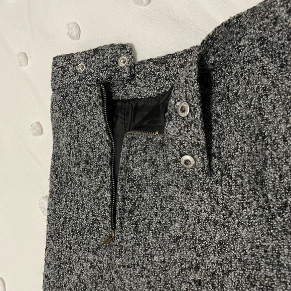 SIX CRISP DAYS GREY MARLED WOOL BLEND MINI SKIRT - S - Picture 3 of 10
